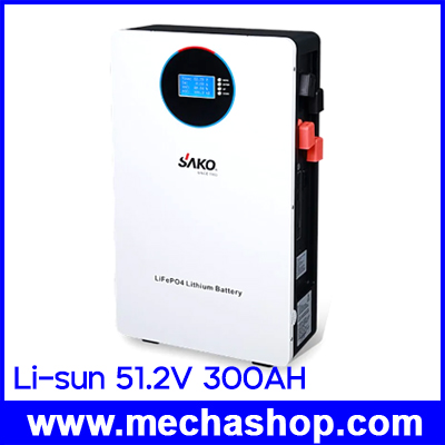 อินเวอร์เตอร์ Li-sun 51.2V 300AH lithium battery, 15KWH, 6000cycles, 150A BMS (สินค้า Pre-Order)