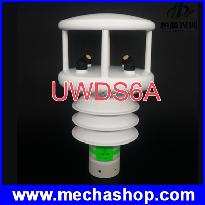 เซนเซอร์วัดสภาพอากาศ Ultrasonic Wind speed, Wind direction, Air temperature, Air humidity, Air pressure, Rainfall Model UWDS6A (สินค้า Pre-Order)