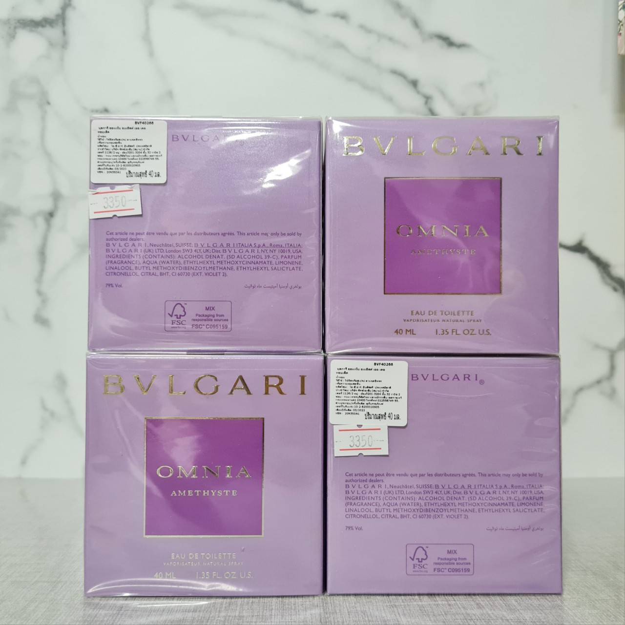 น้ำหอมแท้ Bvlgari Omnia Amethyste ม่วง 65ml กล่องซีลป้ายไทย