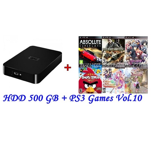 External HDD 500GB + Games PS3 Vol.10 (CFW3.55+) [ส่งฟรี EMS]
