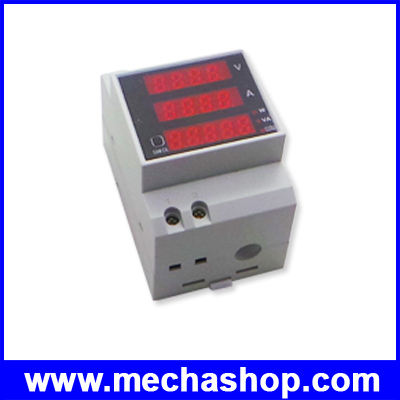 มิเตอร์วัดแรงดันและกระแสไฟฟ้า ดิจิตอลโวแอมป์มิเตอร์ AC 80.0-300.0V 0-100.0A รุ่น D52-2048