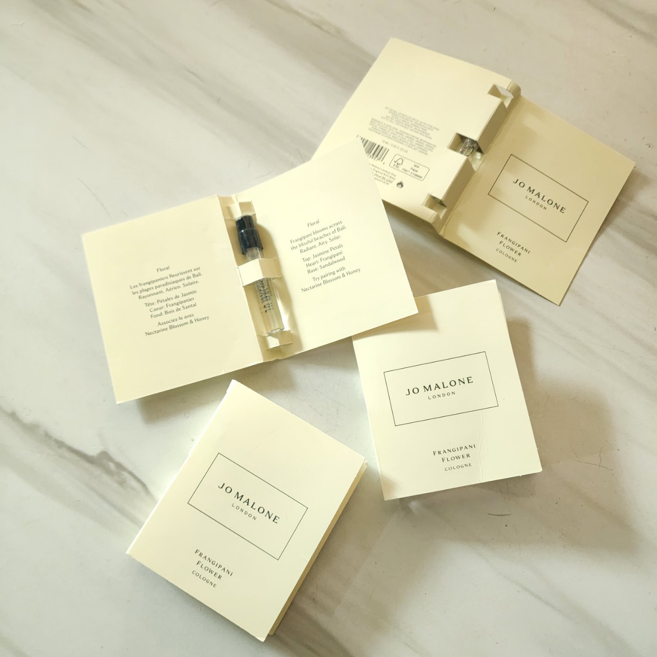 น้ำหอมไวออลหลอดทดลอง Jo Malone Frangipani Flower 1.5ml Spray Sample Vial แบบหลอดทดลอง น้ำหอมไวออลแบบหลอด