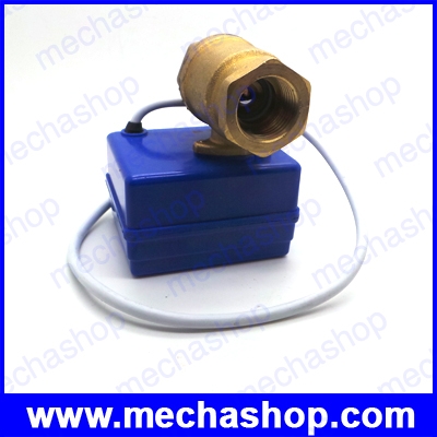 มอเตอ์วาล์วไฟฟ้าทองเหลือง วาล์วปิดเปิดน้ำไฟฟ้า 3/4" 6หุน DN20 BSP 2ทาง brass MINI motorized ball valve,CWX-20P DC12V CR05 5 wires (Feedback Signal)
