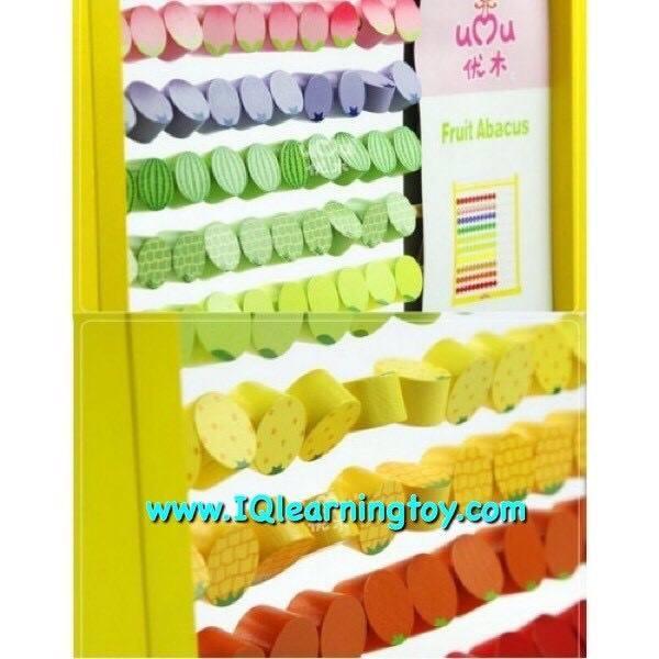Abacus-Fruit ลูกคิดไม้ 10 หลัก ขนาดใหญ่รูปผลไม้ต่างๆ เพื่อการเรียนรู้เรื่องจำนวน สี ฝึกสมอง ความคิดสร้างสรรค์ ฝึกสมาธิ ส่งฟรี