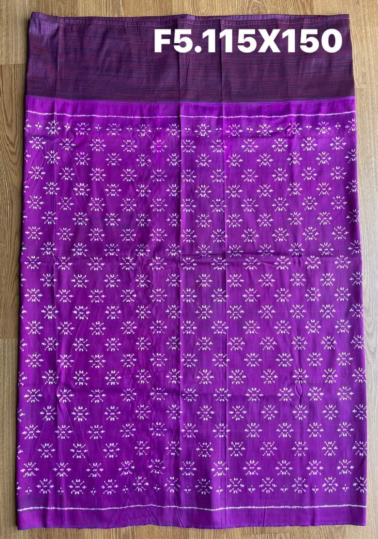 ซิ่น พระตะบอง ไหมบ้านสาวมือ ย้อมสีธรรมชาติ ขนาด 115x150ซม พื้นสีม่วง รหัส N9-SIL-F5
