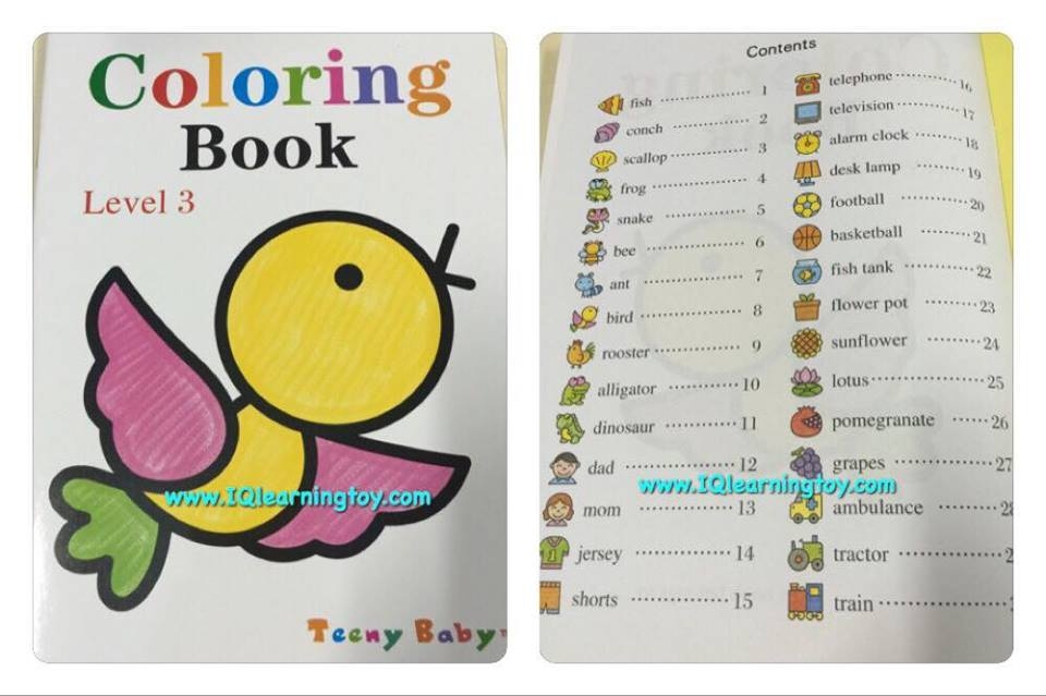 ชุดหนังสือกิจกรรมสอนระบายสีและวาดรูป พร้อมสอนคำศัพท์ภาษาอังกฤษ 150 คำ 1ชุดมี 5 เล่ม จัดส่งฟรี