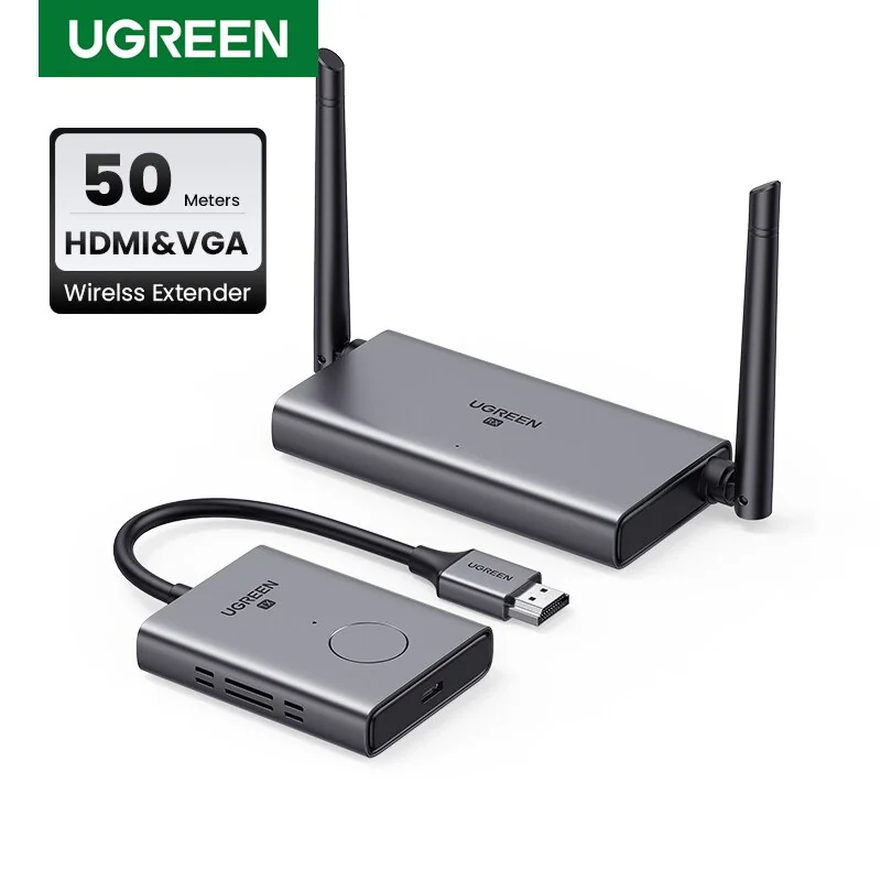 ออกใบกำกับภาษีได้ UGREEN CM506 (50633) HDMI Wireless Extender 50M. Video Transmitter & Receiver 5GHz