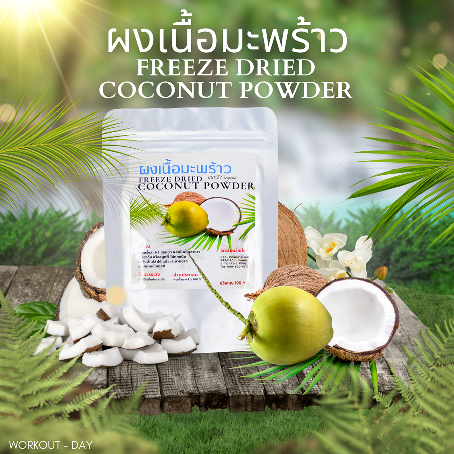 ผงเนื้อมะพร้าวฟรีซดราย (Freeze Dry)