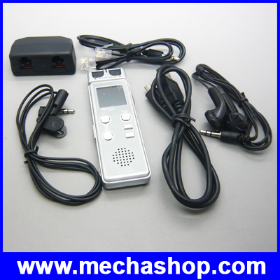 เครื่องบันทึกเสียง หน่วยความจำขนาด4GB Digital Voice Recorder with 4GB USB Telephone Recording Dual Microphone