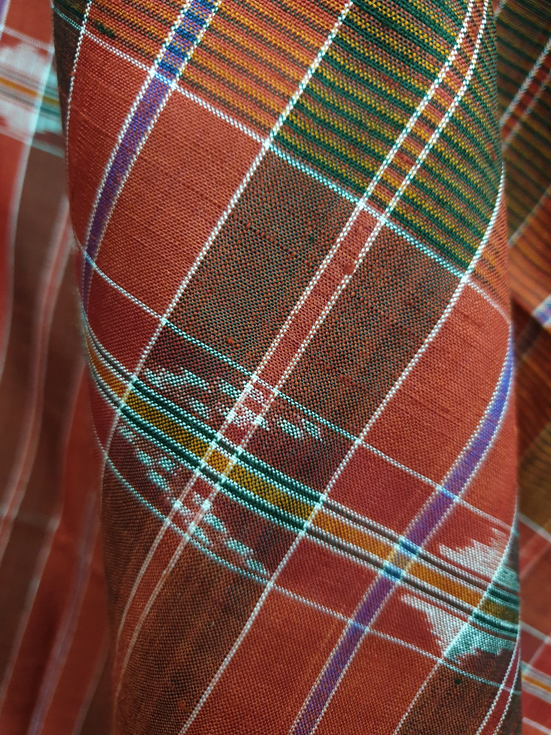 ผ้าขาวม้า ไหมบ้านสาวมือ ริมหมี่ ขนาด 62x200ซม. สีคละสี รหัส R4B-NY0114661