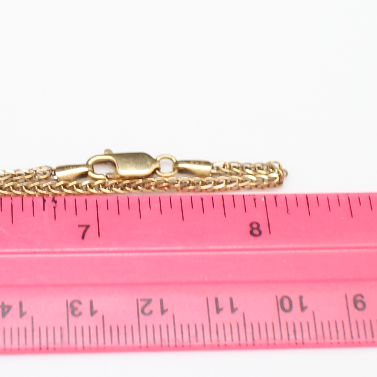 NL25049 สร้อยคอลายสี่เสา ทองแท้ 18k อิตาลี 2 กษัตริย์ นน. 6.8 กรัม ยาว 16 นิ้ว