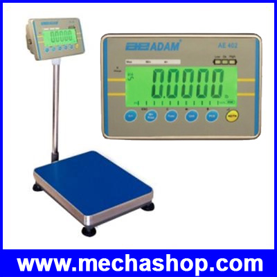 เครื่องชั่งตั้งพื้นสแตนเลสกันน้ำ Waterproof Platform Scales ชั่งได้ 30kg/5g, 150kg/20g, 300kg/20g สแตนเลสทั้งชุด รุ่น AE402 ยี่ห้อ ADAM (อังกฤษ)