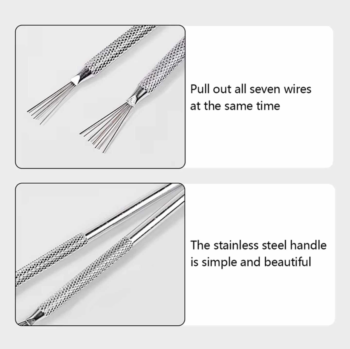 แปรงลวดเพ้นท์ลายเส้น ปากกาเพ้นท์ลายเส้นเล็บ แบบ7หัว ใช้ทำลวดลายบนเล็บ