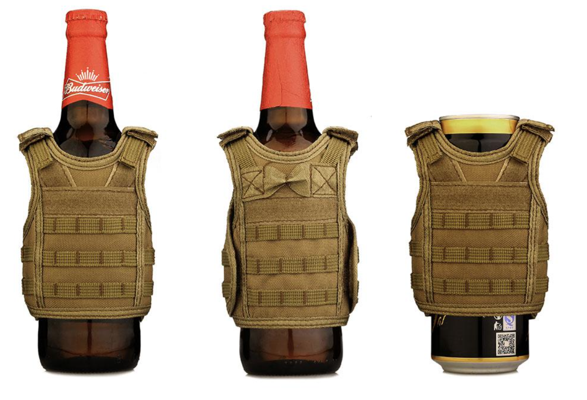 mini tactical vest สำหรับตกแต่งขวดน้ำ ขวดเบียร์
