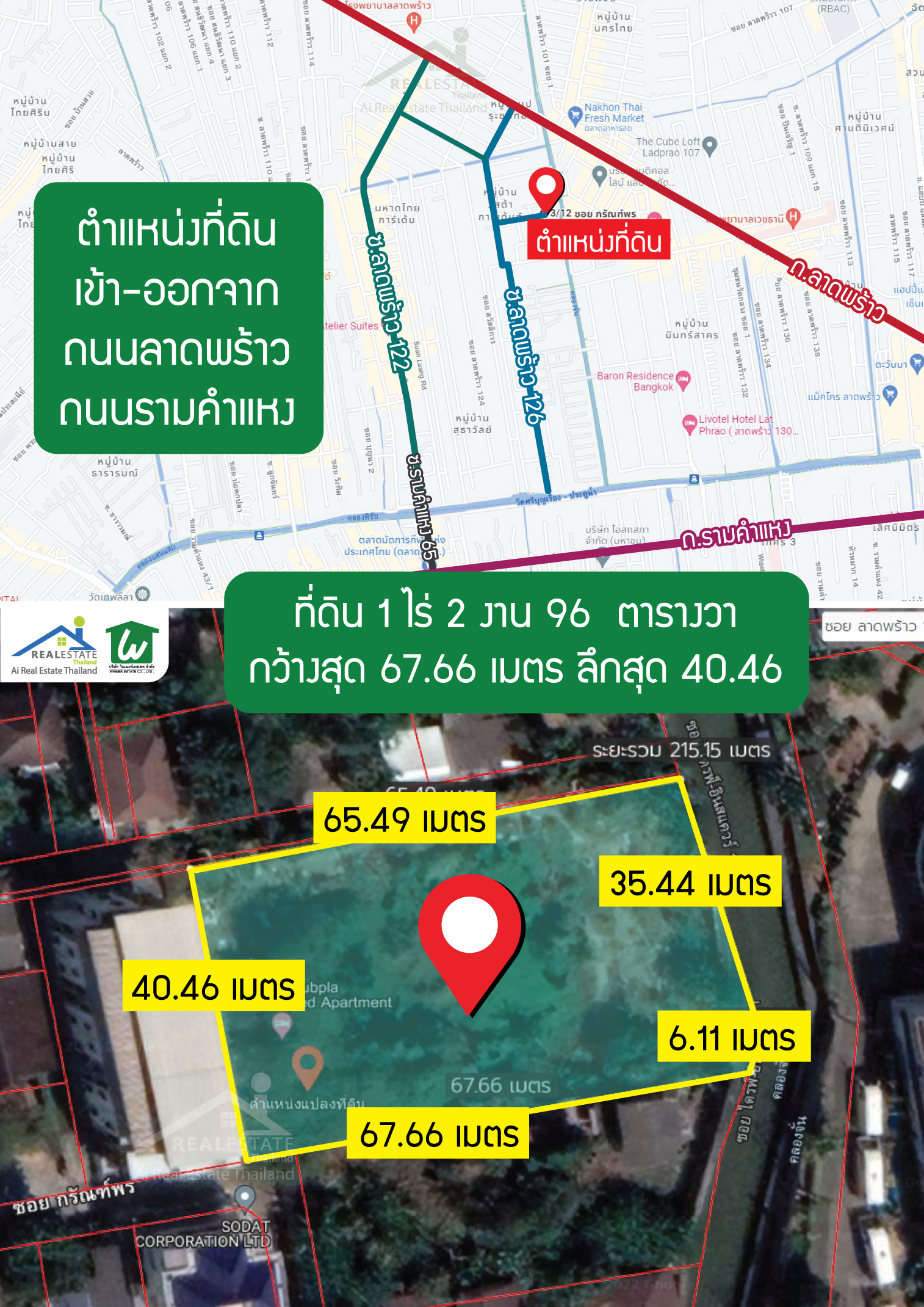 🏡 ขายที่ดินเปล่า 1-2-96 ไร่ ลาดพร้าว ซอย126 ใกล้เดอะมอลล์บางกะปิ ราคาถูก!