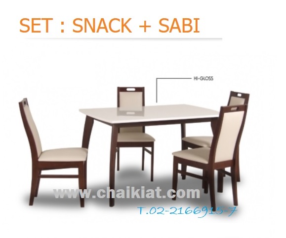 ชุดโต๊ะรับประทานอาหาร SNACK + SABI