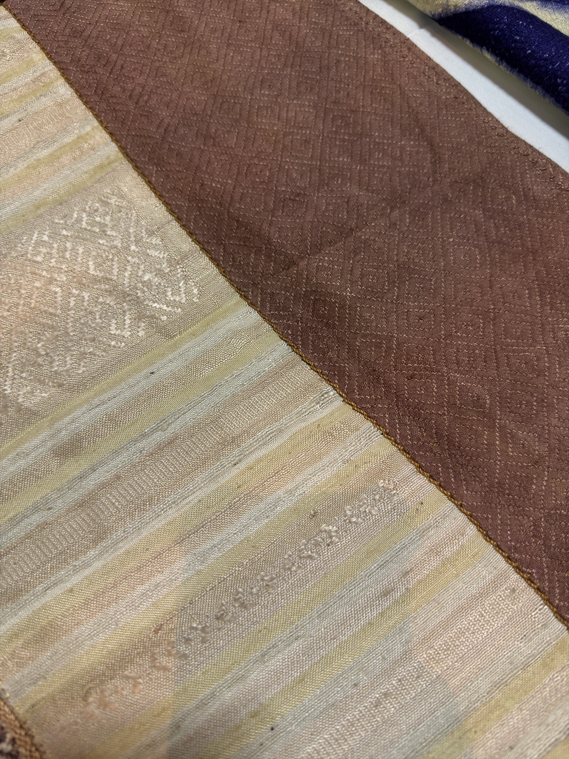 ซิ่นขิดไหม ต่อหัว ขนาด1x2เมตร สีน้ำตาล รหัส R4F-155-1246816