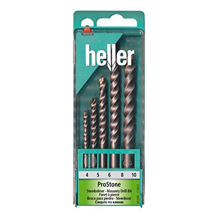 HELLER ดอกสว่านเจาะปูนก้านกลม 5 ดอก/ชุด เฮลเลอร์ 17745 (กล่อง)