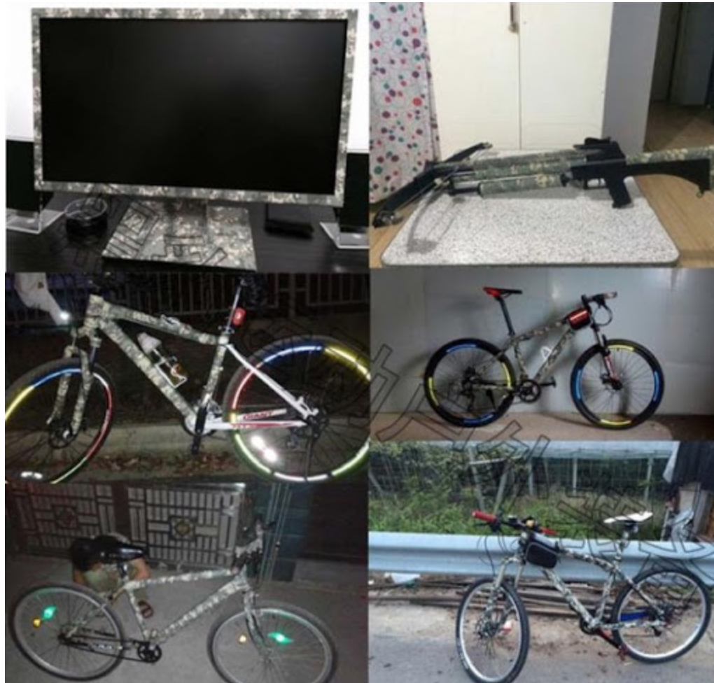 เทปพัน,ผ้าพันลายพราง camo cloth tape - แบบมีเนื้อกาว