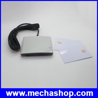 เครื่องอ่านบัตรประชาชน เครื่องอ่านบัตรสมาร์ทการ์ด เครื่องบันทึกข้อมูลลงบัตรสมาร์ทการ์ด Smart SIM Card Reader Writer ACR38U SPC-R4 Support Read&Writer Chips Card+SDK+2PCS Card