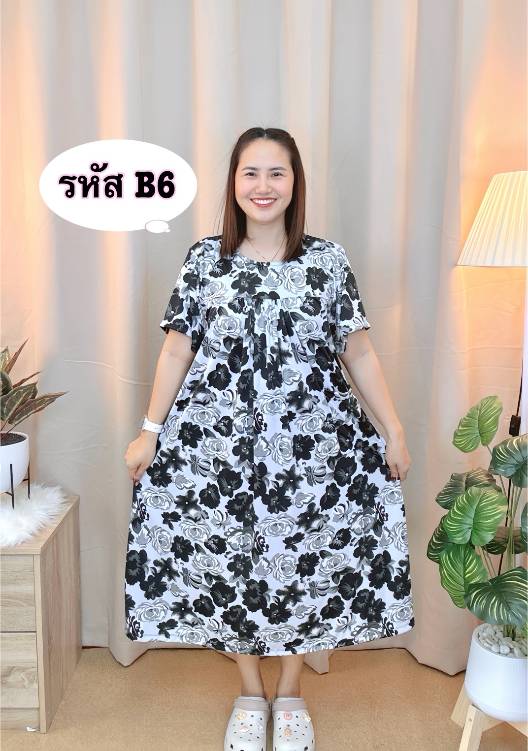 A18 ชุดนอน ชุดลำลองคุณแม่ งานแขนสั้น ผ้าไมโคร เนื้อนิ่ม ลายสวย ใส่สบาย