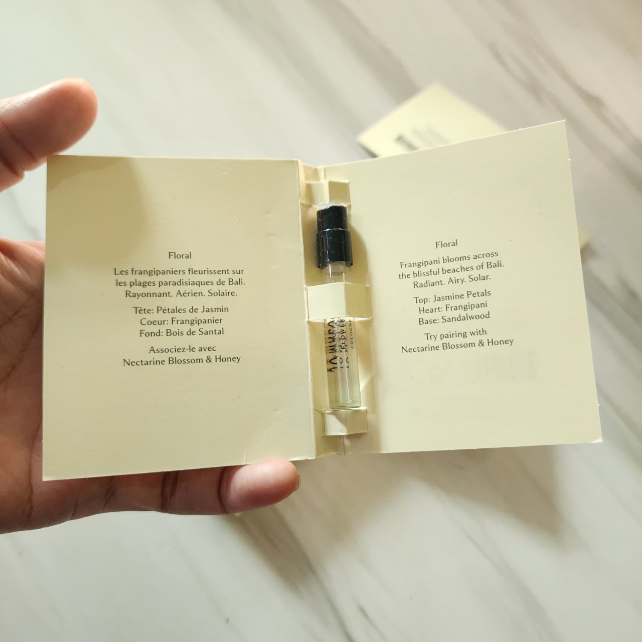 น้ำหอมไวออลหลอดทดลอง Jo Malone Frangipani Flower 1.5ml Spray Sample Vial แบบหลอดทดลอง น้ำหอมไวออลแบบหลอด