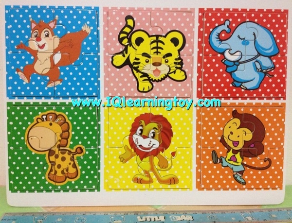 ของเล่นไม้ - จิ๊กซอว์ภาพตัดต่อเรื่องสัตว์ และเรื่องสี สำหรับเด็กเล็ก 2+ จิ๊กซอว์รูปสัตว์ จะมีหลักการสอนแบบง่ายๆไม่ซับซ้อน โดยใต้ภาพจะมีภาพนำ ฝึกสมาธิไ