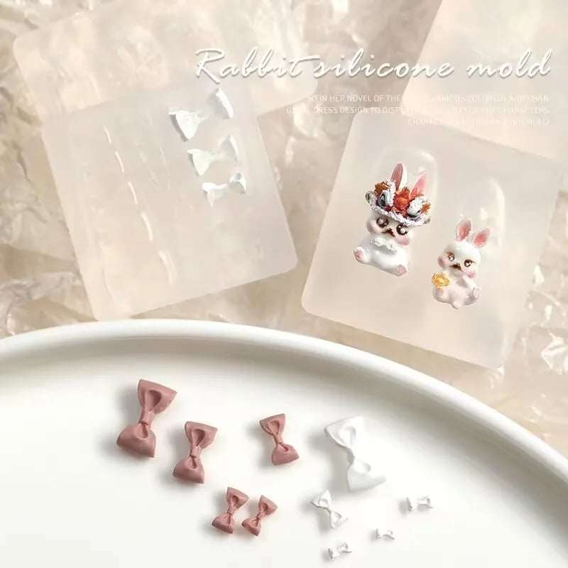 แม่พิมพ์ซิลิโคน แม่พิมพ์หล่อเรซิ่น แม่พิมพ์อะไหล่ติดเล็บ มี3แบบ