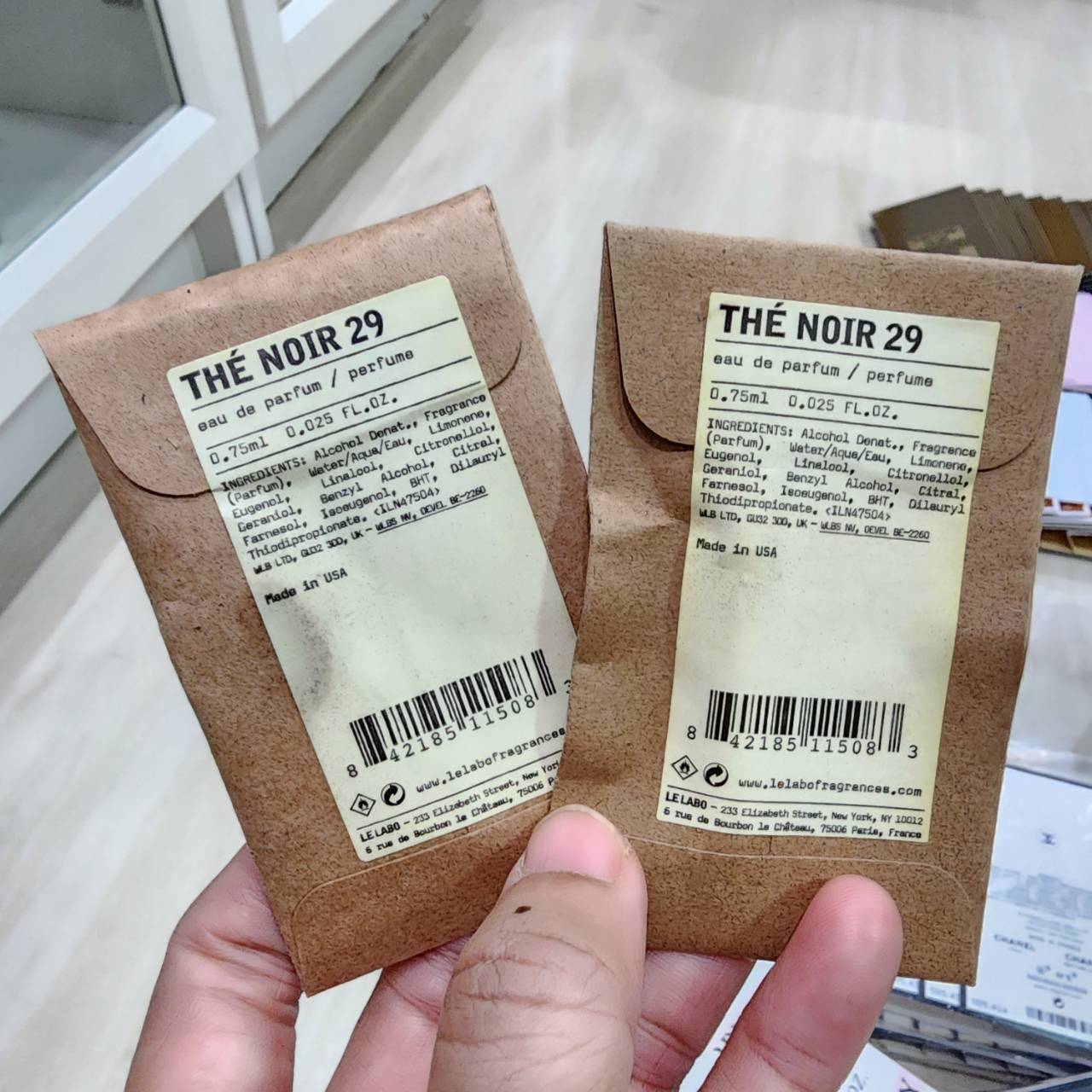 น้ำหอมไวออลหลอดทดลอง Le Labo Thé Noir 29 Eau de Parfum For Women & Men 0.75ml Sample Vial ขนาดทดลองแบบ VIAL ขอแกะเช็คของก่อนส่งนะคะ