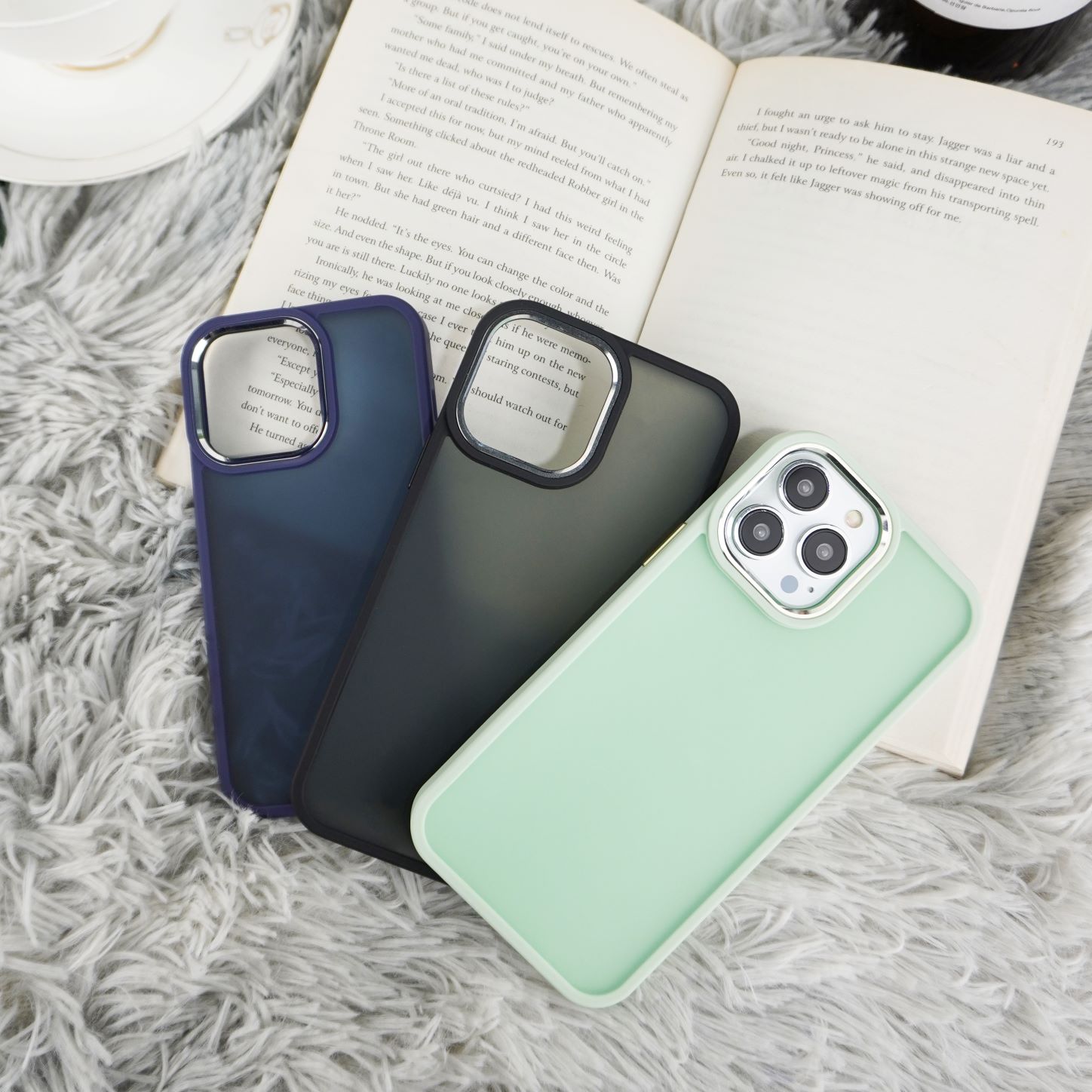 เคสโทรศัพท์ iPhone เคสขุ่น กันกระแทกขอบTPUกล้องยกสูงดีไซน์เรียบหรู สำหรับ11/13/13pro/13promax