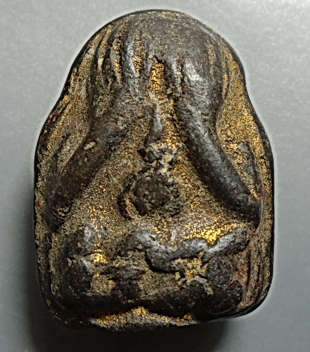 พระปิดตาสองหน้า อุดกริ่ง มีชาดมีทอง