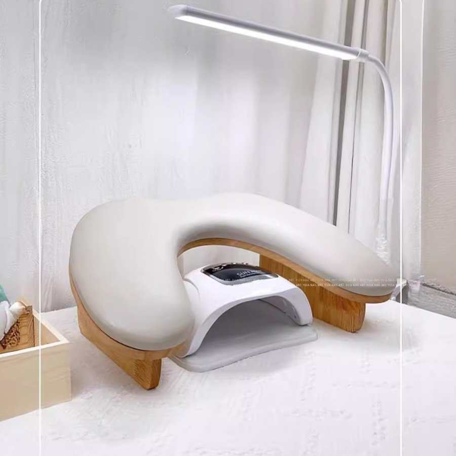 หมอนรองมือทำเล็บ หมอนรองแขน หนังPU ขาตั้งพับเก็บได้ มีให้เลือก3สี