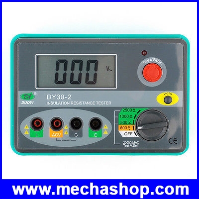เครื่องวัดความเป็นฉนวน เมกกะโอห์มมิเตอร์ Digital Insulation Resistance Tester Megger Megohmmeter tester DY30-2 2500V 20G ohm