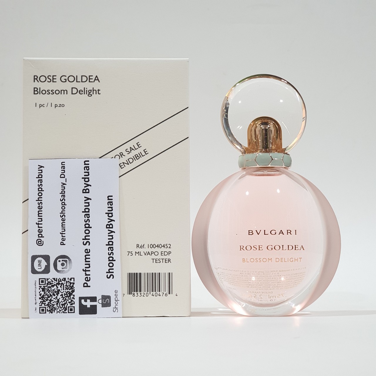 น้ำหอมแท้ Bvlgari Rose Goldea Blossom Delight Eau De Parfum 75ml กล่องเทสเตอร์