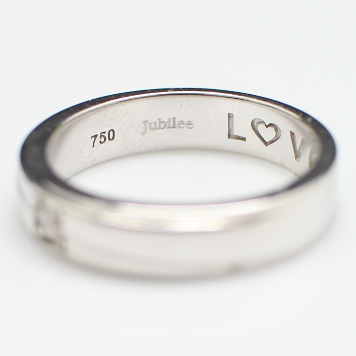 RG250218 แหวนเพชรเดี่ยว Jubilee เพชรแท้ 0.08 กะรัต ทองแท้ 18k oน.รวม 5.9 กรัม ขนาดแหวน 53