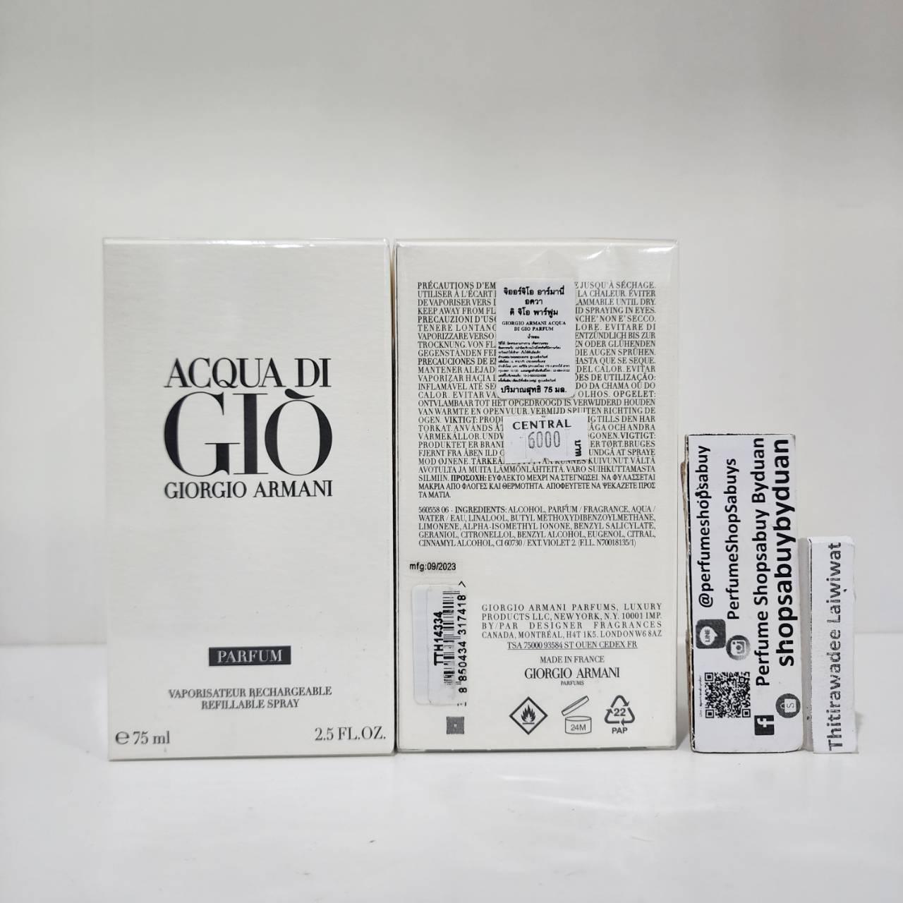 น้ำหอมแท้ Giorgio Armani Acqua DI GIO Parfum 75ml กล่องซีลป้ายไทย