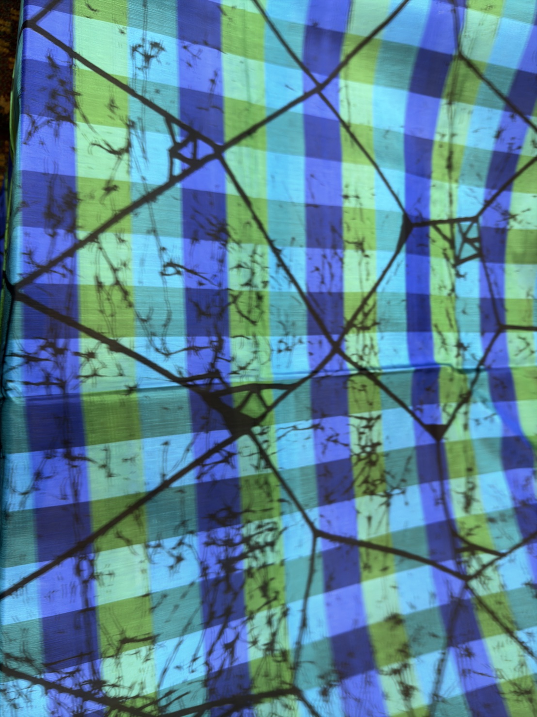 ผ้าไหมทอมือบาติก สีเขียวน้ำเงิน (ราคาต่อเมตร) รหัส A11-Kaya-1204683