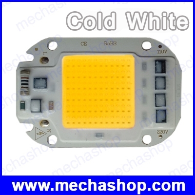 LED COB Lamp Chip 50W AC 220V Smart IC LED Beads DIY For LED Floodlight Spotlight Cold White ไม่ต้องใช้ Driver ติดตั้งกับ Heatsink ระบายความร้อน