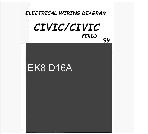 หนังสือ วงจรไฟฟ้า (Wiring Diaram) รถยนต์ HONDA CIVIC Ferio 1999 (JP)