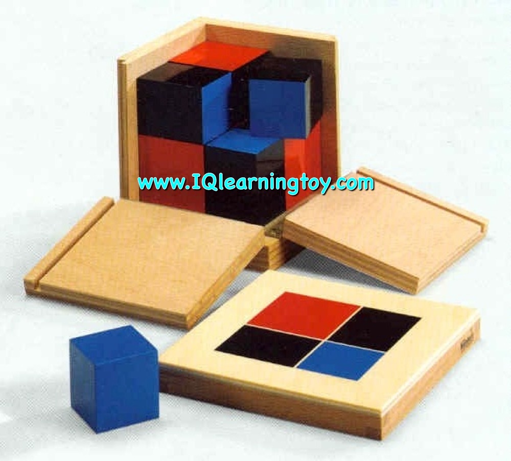 Montessori-กล่องลูกบาศก์ Binomial Cube สอนการเรียนรู้เรื่องสี และ Pattern การฝึกความคิดอย่างเป็นระบบ สังเกต จดจำ ฝึกสมาธิ ส่งฟรี
