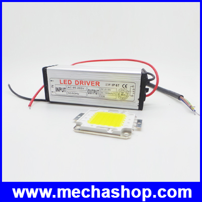 ชุดLED DIY High Power 50W 24x44mil 1500mA แสงสีขาว พร้อม AC Driver 1500mA สำหรับทำโคมไฟ ซ่อมโคมไฟ