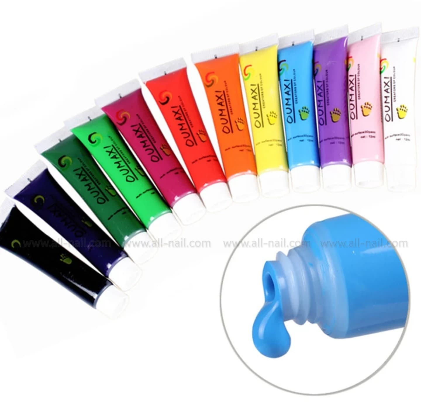 สีอะคริลิคเพ้นท์เล็บ 12สี (12ml.)