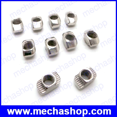 (10 ตัว) น๊อตอลูมิเนียมโปรไฟล์ M5 Nut Aluminum Connector T Fastener Sliding Nut Nickel Plated Carbon Steel for 2020 Aluminum Profile