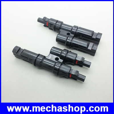 ขั้วต่อแผงโซล่าเซลล์ พลังงานแสงอาทิตย์ โซล่า คอนเน็คเตอร์ MC4 T branch solar connector TUV/UL Waterproof IP67 (จำนวน1คู่ )