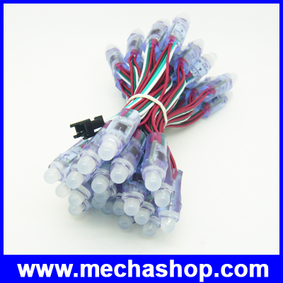 จำนวน40pcs LED โมดูล เปลี่ยนสีได้ LED module DC5V LED full color RGB Waterproof 12mm