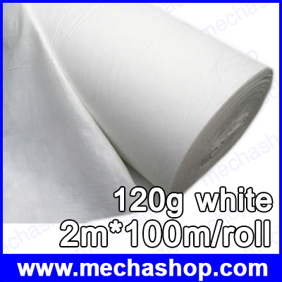 Geotextile จีโอเทคไทล์ ผ้าใยสังเคราะห์ แผ่นใยสังเคราะห์ น้ำซึมไหลผ่านได้ระบายน้ำดี ป้องกันวัชพืช หนา 120 gram สีขาว ยกม้วน 2x100m (200 ตร.ม)