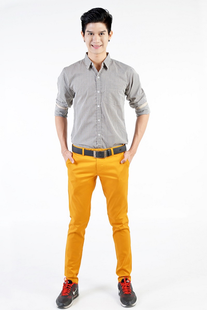 เสื้อเชิ้ตผู้ชายลายตาราง SP-018