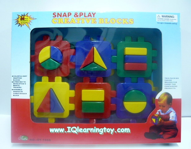 SNAP & PLAY CREATIVE BLOCKS บล๊อคสอนคณิตศาสตร์ เรียนรู้เรื่องเศษส่วน สี และรูปทรงต่างๆ ให้เด็กๆสามารถสร้างสรรค์ได้ตามจินตนาการ (3+)**(จัดส่งฟรีค่ะ)