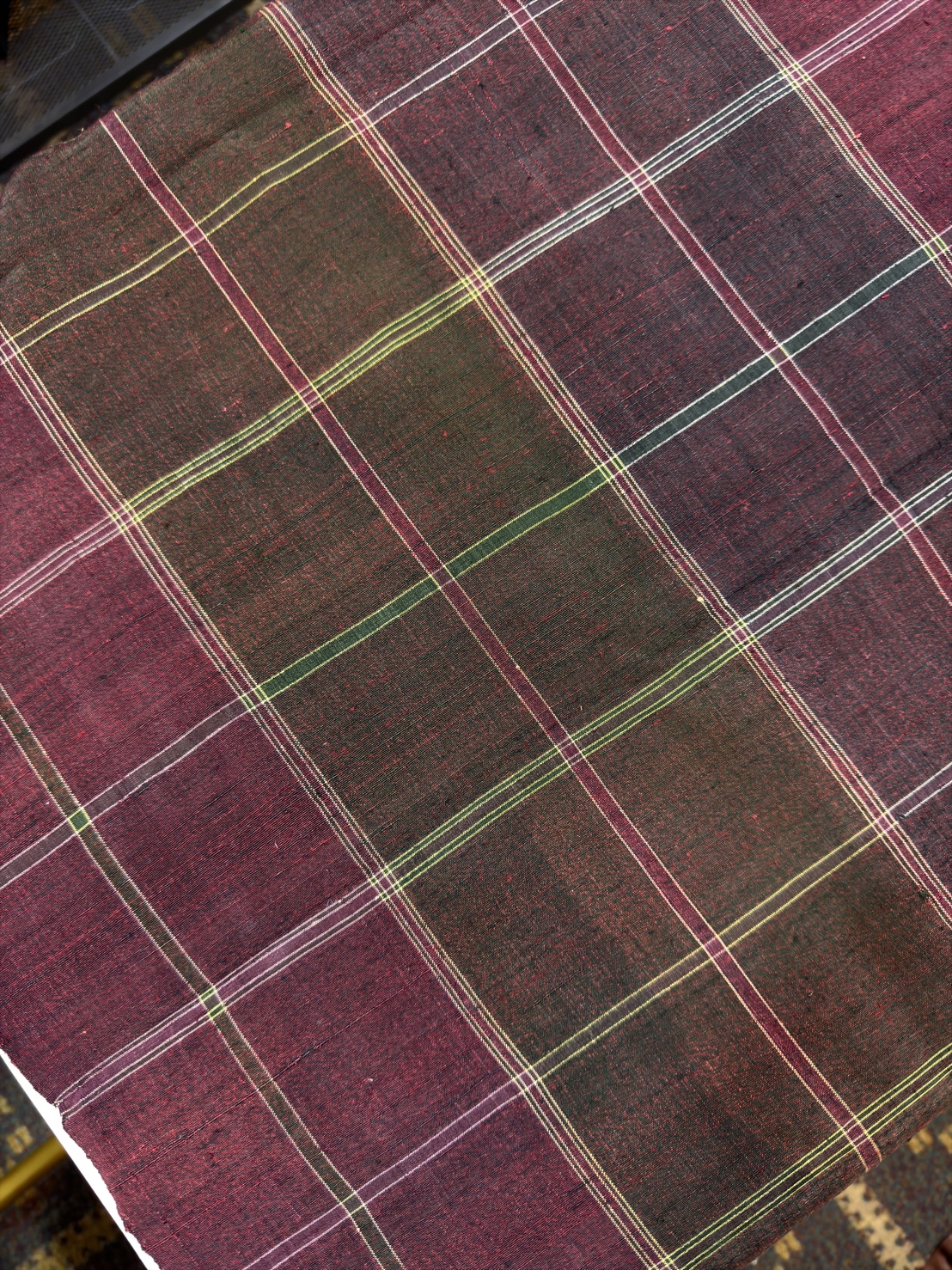 โสร่งโบราณ ขิดไหม ขนาด1x2เมตร สีแดง รหัส R4F-155-12468152