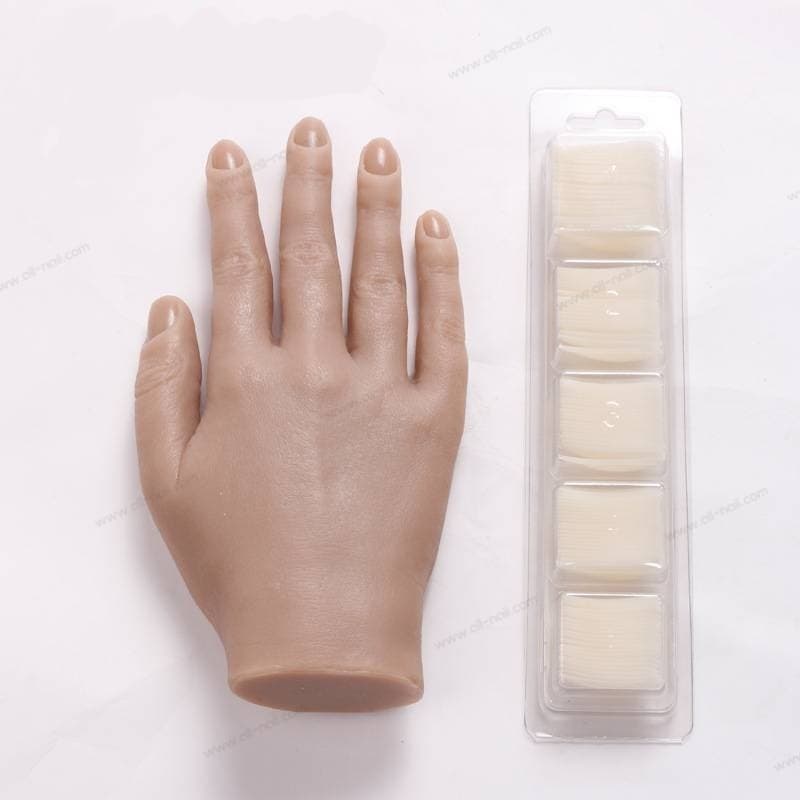 มือยางปลอม มือปลอม มือปลอมฝึกทำเล็บ ฝึกต่อเล็บ บิดงอได้อิสระ